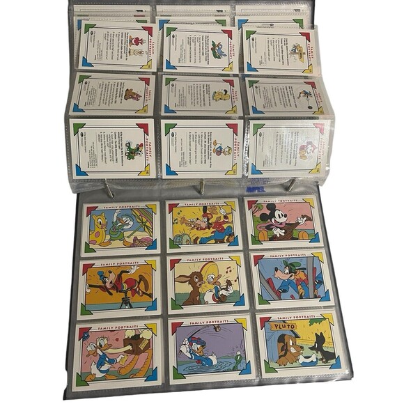Vintage DISNEY 1991 COLLECTOR CARDS BINDER 198 CARDS - Picture 16 of 16
